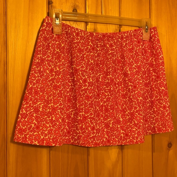 Lands’ End Women’s Pink and White Floral Swim Skirt (No Bottom - Skirt Only) - Picture 2 of 5